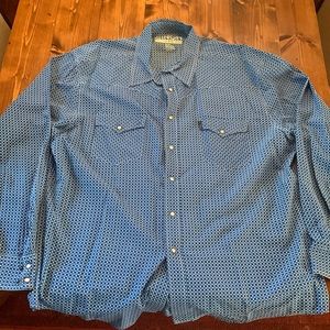 Cinch pearl snap button down western shirt size XXL
